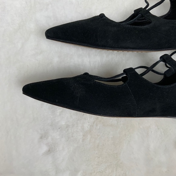 Vince Camuto Black Suede Emmari Pointed Toe Flats - Picture 4 of 7
